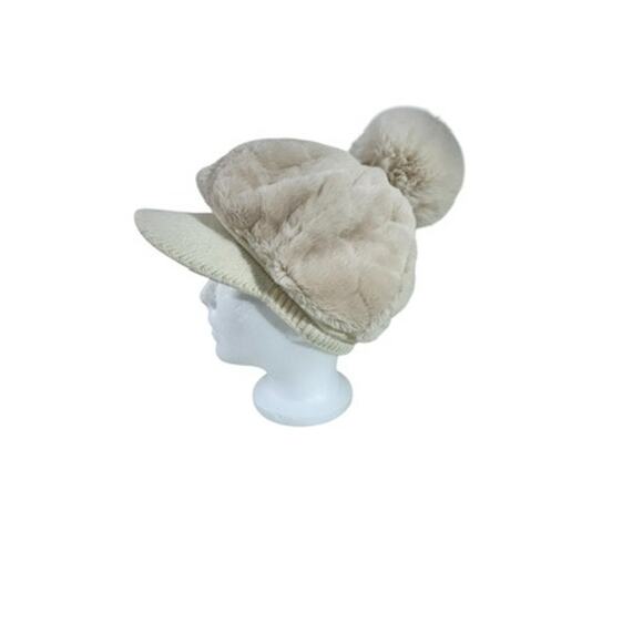 "GIRLSPEAK" Fuzzy Extra Soft Girls Hat OS Lined Interior Small Rim Winter Warm - Picture 1 of 5